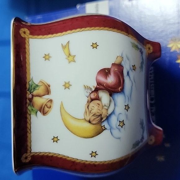 NIB Goebel Christmas Angel Porcelain Candy Bowl Planter NEW - Picture 1 of 7